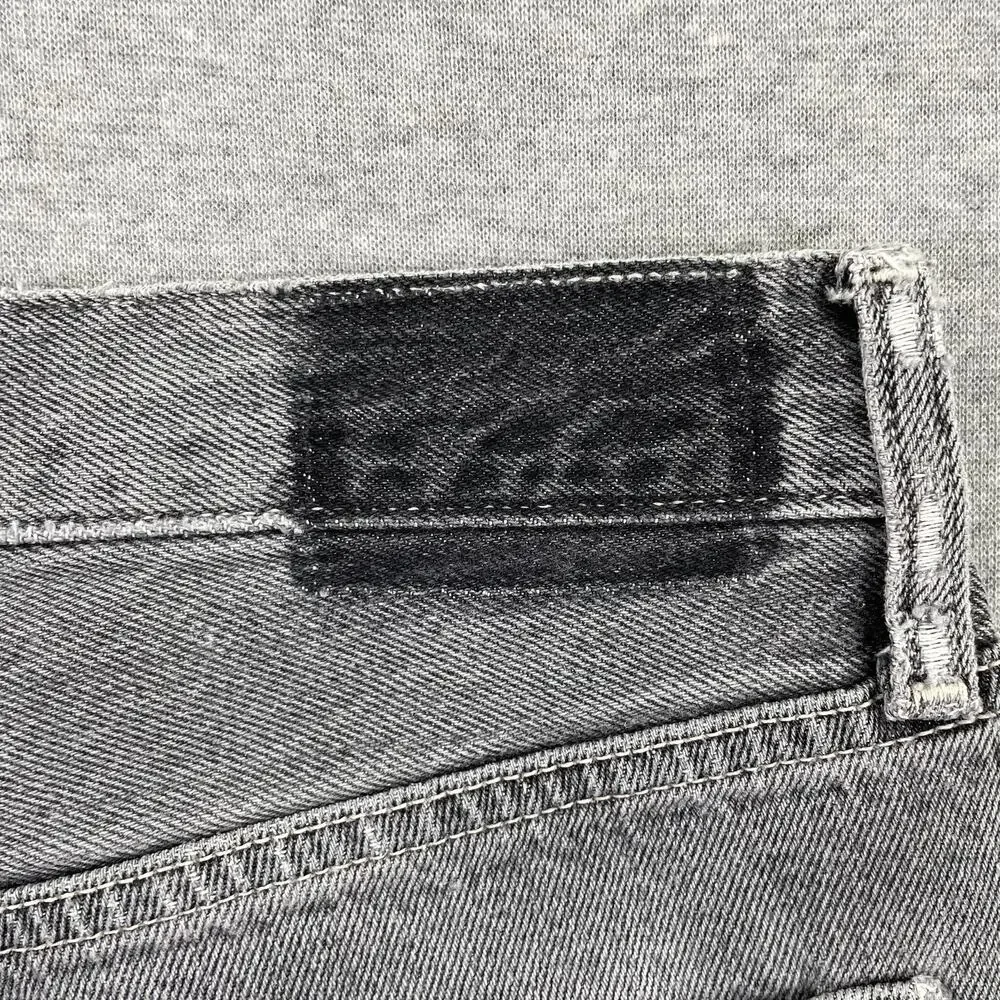 ETICA Brandy Long Denim Shorts Womens 25 Gray Quartzsite Organic Cotton Bermuda
